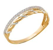 К24214 Кольцо с фианитами (Au 585)