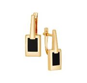 22779 Серьги с ониксом (Au 585)