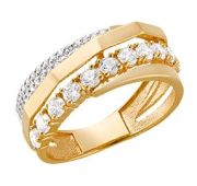 К21514 Кольцо с фианитами (Au 585)