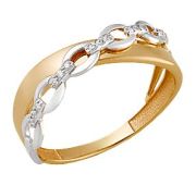 К21516 Кольцо с фианитами (Au 585)