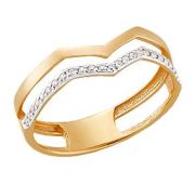 К21917 Кольцо с фианитами (Au 585)