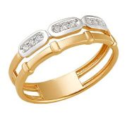 К22335 Кольцо с фианитами (Au 585)