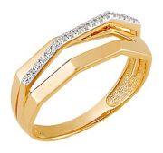 К22673 Кольцо с фианитами (Au 585)