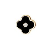 П19005чэ Подвеска четырехлистник с эмалью (Au 585)