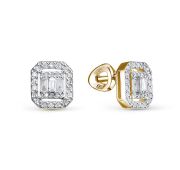 д1501861рл-2,40 Серьги пуссеты с бриллиантами бренд Delta (Au 585)