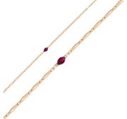 БР470200-6,76 Браслет с рубином бренд Delta (Au 585)