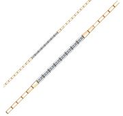 д7701658р/17,5-4,98 Браслет с бриллиантами бренд Delta (Au 585)