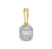 д1301861рл-1,18 Подвеска с бриллиантами бренд Delta (Au 585)