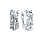 БР122946б-3,89 Серьги с бриллиантами бренд Delta (Au 585)