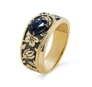 11-21677-1189-7,38 Кольцо с сапфиром бренд Kabarovsky (Au 585)
