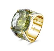 11-22006-21113-9,13 Кольцо с празиолитом бренд Kabarovsky (Au 585)