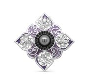 15-445-2626 Брошь с жемчугом бренд Kabarovsky (Серебро 925)