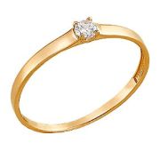 К24660 Кольцо с фианитом (Au 585)