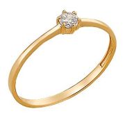 К24657 Кольцо помолвочное с фианитом (Au 585)