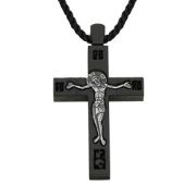 ГК-007 шнурок с крестом дерево (Серебро 925)