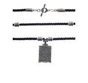 47-000048-115000 шнурок текстиль с молитвой (Серебро 925)