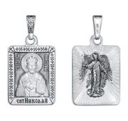 21-000987-115000 Подвеска икона Николай Чудотворец (Серебро 925)