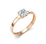 16289-100-1,37 Кольцо с бриллиантами бренд Алькор (Au 585)