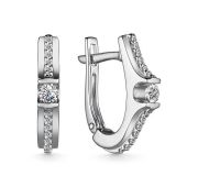 25529-200-3,54 Серьги с бриллиантами бренд Алькор (Au 585)