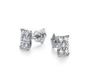 26648-200-1,68 Серьги пуссеты с бриллиантами бренд Алькор (Au 585)