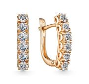 25211-100-3,36 Серьги с бриллиантами бренд Алькор (Au 585)