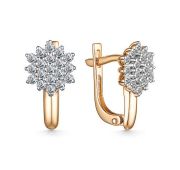 25614-100-3,69 Серьги с бриллиантами бренд Алькор (Au 585)