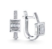 1173-2200-3,92 Серьги с бриллиантами бренд Лето (Au 585)