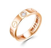 1139-1100-2,57 Кольцо с бриллиантом бренд Лето (Au 585)