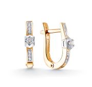 1182-2100-3,12 Серьги с бриллиантами бренд Лето (Au 585)