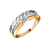 01-117156 Кольцо с фианитом бренд Sanis (Au 585)