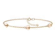 02-708841 Браслет на ногу сердце бренд Sanis (Au 585)