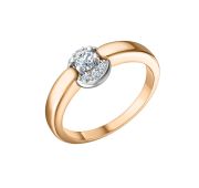 101-119803 Кольцо с фианитами бренд Sanis (Au 585)