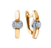 108-219803 Серьги с фианитами бренд Sanis (Au 585)