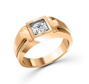 08-510151 Кольцо мужское с фианитом бренд Sanis (Au 585)