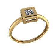 108-119888 Кольцо с фианитом бренд Sanis (Au 585)