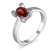 01-4003/00ГР-00 Кольцо с гранатом бренд Алькор (Серебро 925)
