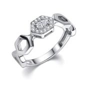 01-4349/00КЦ-00 Кольцо с фианитами бренд Алькор (Серебро 925)