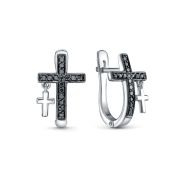 22106-256-02-00-2,70 Серьги кресты с бриллиантами бренд Vesna (Au 585)