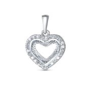 33012-259-01-00-0,95 Подвеска сердце с бриллиантами бренд Vesna (Au 585)