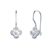22129-925 Серьги детские четырехлистник (Серебро 925)