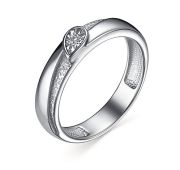 01-3716/000Б-00-2,23 Кольцо с бриллиантом бренд Алькор (Серебро 925)