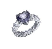 1101652-05795 Кольцо с кварцем сердце бренд Pokrovsky (Серебро 925)