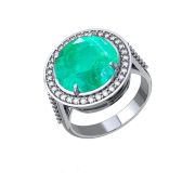 1101709-05835 Кольцо с горным хрусталем бренд Pokrovsky (Серебро 925)