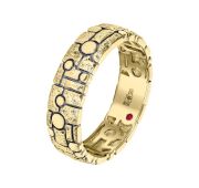 9311070-5,24 Кольцо обручальное с рубином бренд Primossa (Au 585)