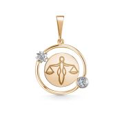 09-63-0044-00 Подвеска знак зодиака весы бренд Zolotye uzory (Au 585)