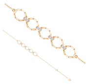 04-68-0043-00 Браслет с цирконием бренд Zolotye uzory (Au 585)