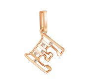 04-63-0235-00 Подвеска буква Е бренд Zolotye uzory (Au 585)