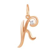 04-63-0279-00 Подвеска буква К бренд Zolotye uzory (Au 585)