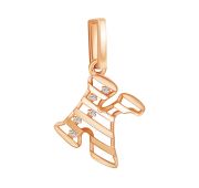 04-63-0238-00 Подвеска буква К бренд Zolotye uzory (Au 585)