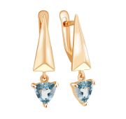 02-52-0428-04 Серьги с топазом бренд Zolotye uzory (Au 585)